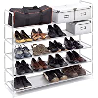Relaxdays – Zapatero Compuesto de estructuras de Acero- Tela y Conectores de plástico con Medidas 90.5 x 87 x 29.5 cm 5…